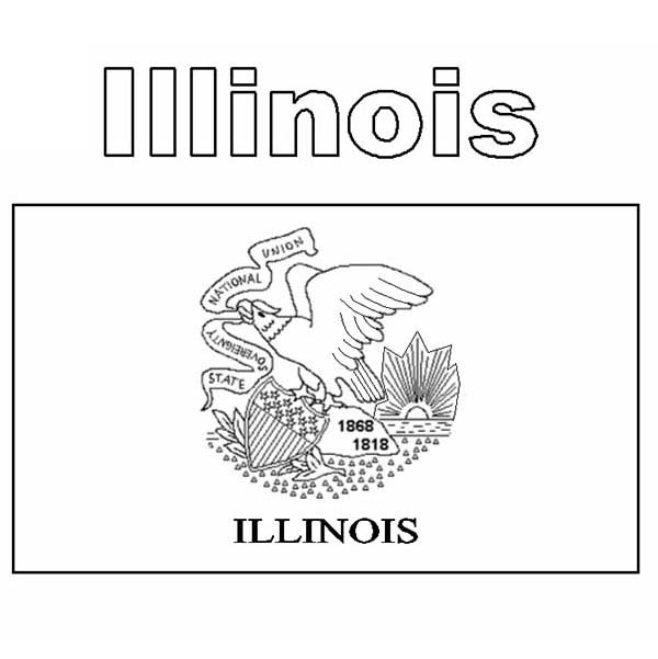 illinois state flag coloring pages - photo #7