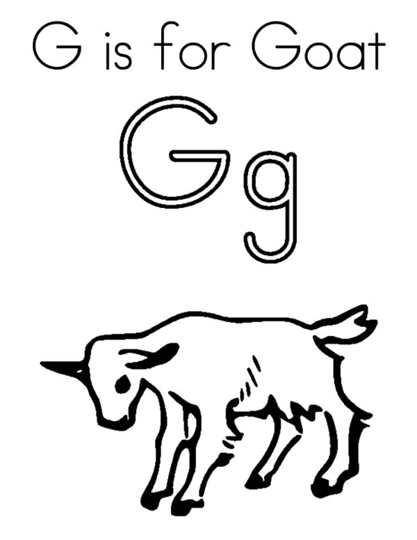 g for goat coloring pages - photo #6