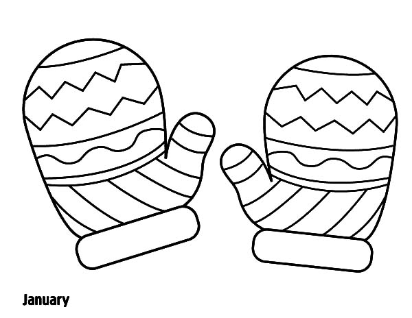 free winter mittens coloring pages - photo #20